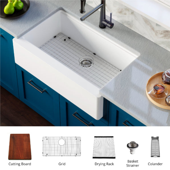 Petrodust 34" Quartz Composite Apron / Farmhouse Kitchen Sink