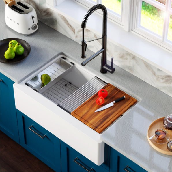 Petrodust 34" Quartz Composite Apron / Farmhouse Kitchen Sink