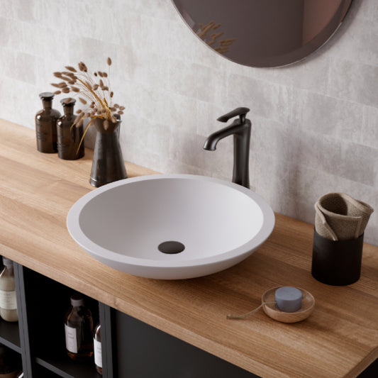 Elysium Acrylic Solid Surface Vessel Bathroom Sink