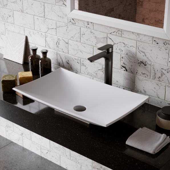 Metropolis Acrylic Solid Surface Vessel Bathroom Sink