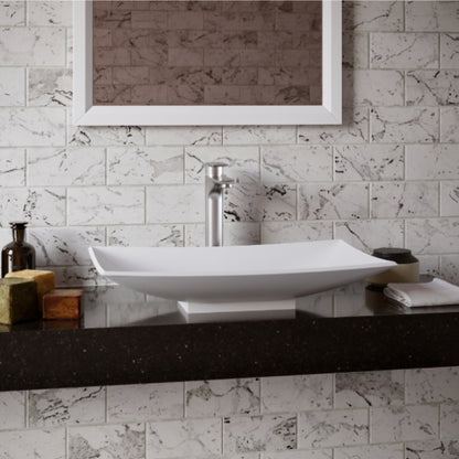 Metropolis Acrylic Solid Surface Vessel Bathroom Sink