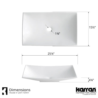 Metropolis Acrylic Solid Surface Vessel Bathroom Sink