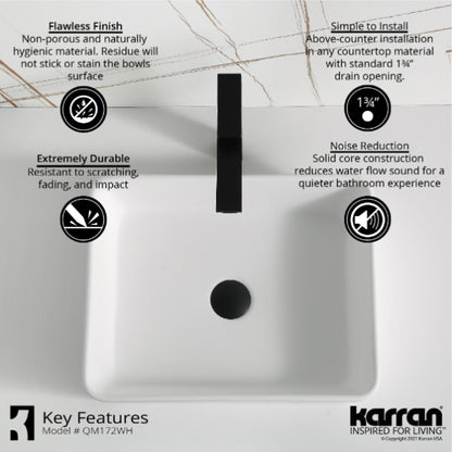 Aerium Acrylic Solid Surface Vessel Bathroom Sink