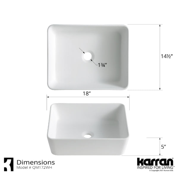 Aerium Acrylic Solid Surface Vessel Bathroom Sink