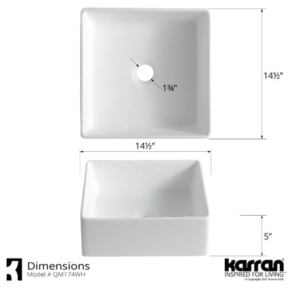 Solaris Acrylic Solid Surface Vessel Bathroom Sink