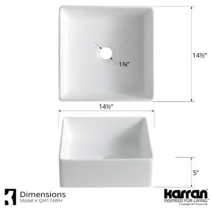 Solaris Acrylic Solid Surface Vessel Bathroom Sink