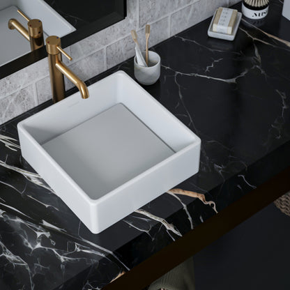 Aura Acrylic Solid Surface Vessel Bathroom Sink