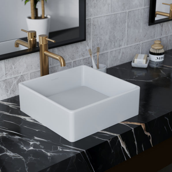 Aura Acrylic Solid Surface Vessel Bathroom Sink