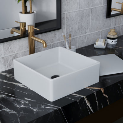 Aura Acrylic Solid Surface Vessel Bathroom Sink