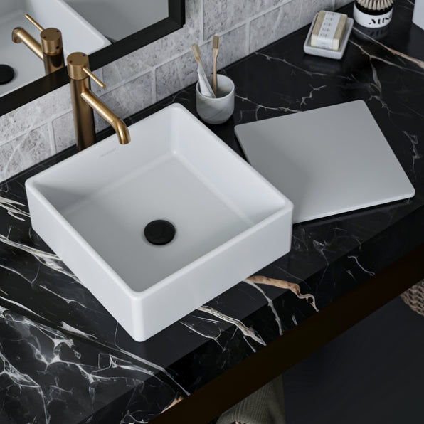 Aura Acrylic Solid Surface Vessel Bathroom Sink