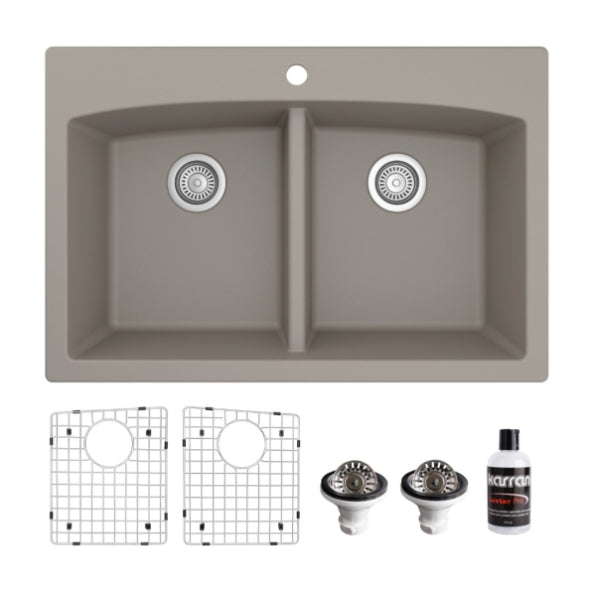 Tudor 33" Quartz Composite Top Mount Kitchen Sink