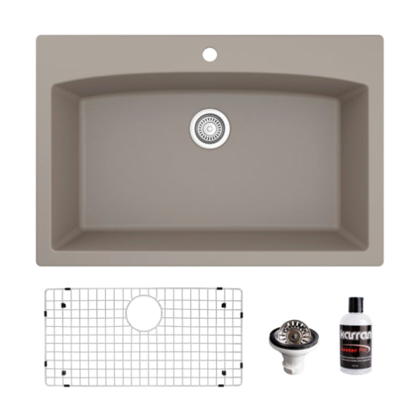 Tudor 33" Quartz Composite Top Mount Kitchen Sink