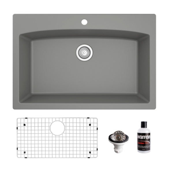 Tudor 33" Quartz Composite Top Mount Kitchen Sink