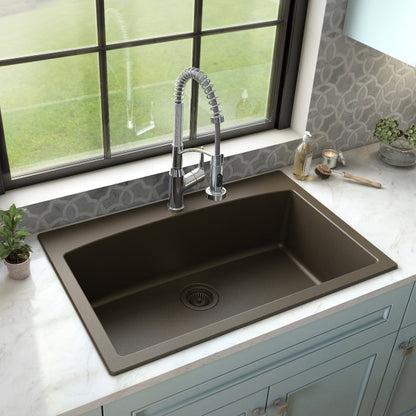 Tudor 33" Quartz Composite Top Mount Kitchen Sink