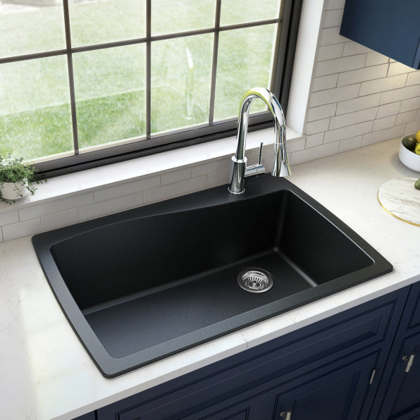 Tidal 34" Quartz Composite Top Mount Kitchen Sink