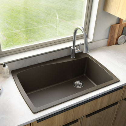 Tidal 34" Quartz Composite Top Mount Kitchen Sink