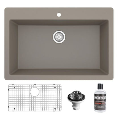 Essence 33" Quartz Composite Top Mount Kitchen Sink