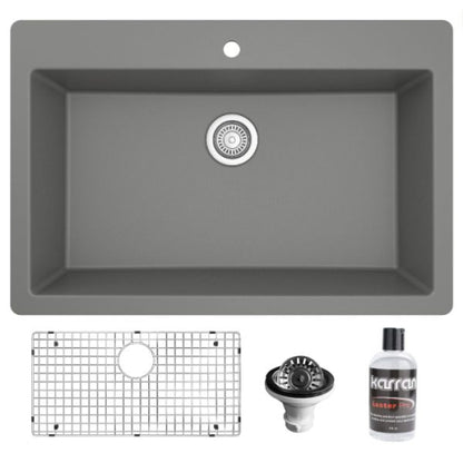 Essence 33" Quartz Composite Top Mount Kitchen Sink