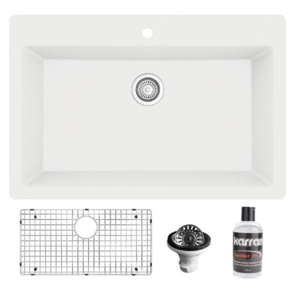 Essence 33" Quartz Composite Top Mount Kitchen Sink