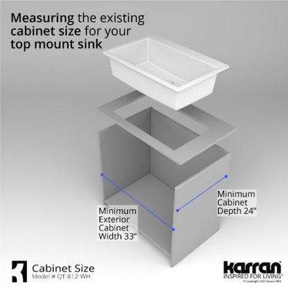 Essence 33" Quartz Composite Top Mount Kitchen Sink