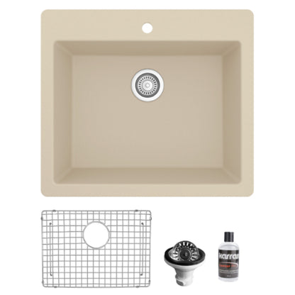 Essence 25" Quartz Composite Top Mount Kitchen Sink