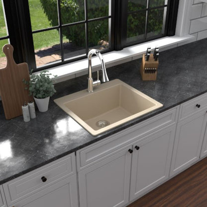 Essence 25" Quartz Composite Top Mount Kitchen Sink