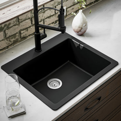 Essence 25" Quartz Composite Top Mount Kitchen Sink