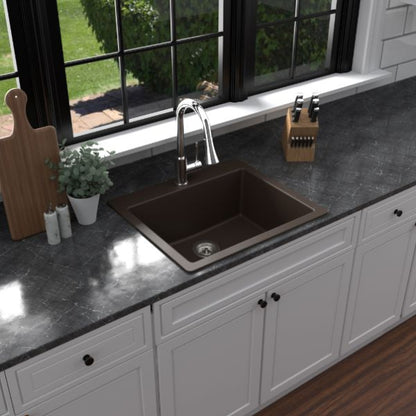 Essence 25" Quartz Composite Top Mount Kitchen Sink