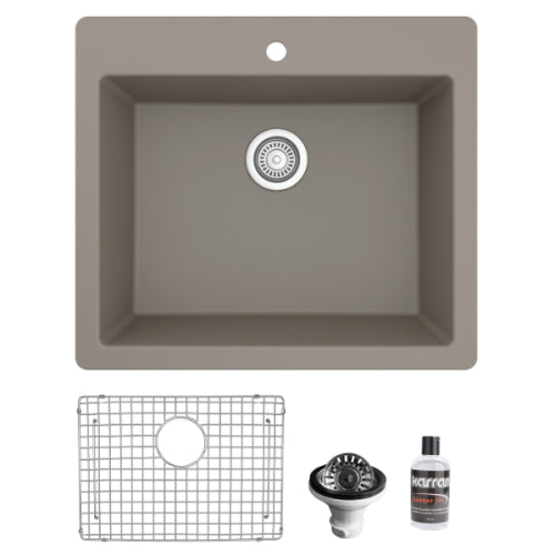 Essence 25" Quartz Composite Top Mount Kitchen Sink