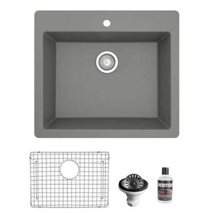 Essence 25" Quartz Composite Top Mount Kitchen Sink