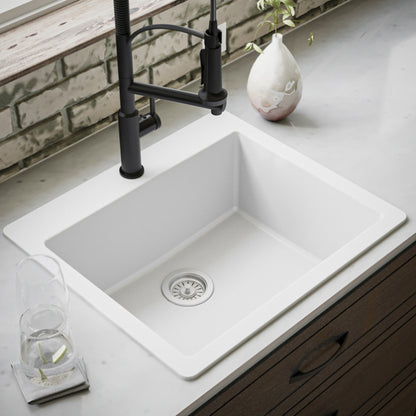 Essence 25" Quartz Composite Top Mount Kitchen Sink