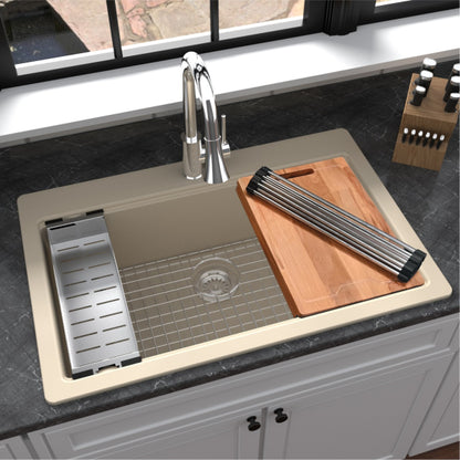 Essence 33" Quartz Composite Top Mount Kitchen Sink