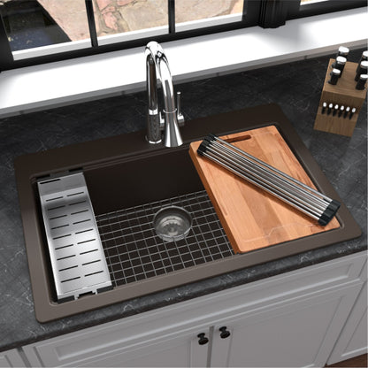 Essence 33" Quartz Composite Top Mount Kitchen Sink