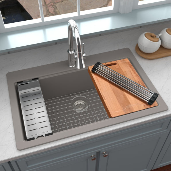 Essence 33" Quartz Composite Top Mount Kitchen Sink