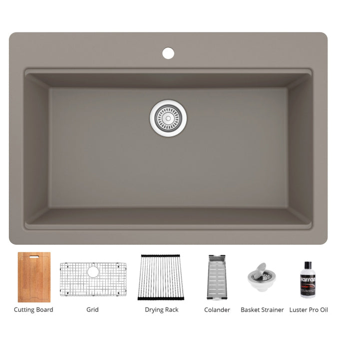 Essence 33" Quartz Composite Top Mount Kitchen Sink