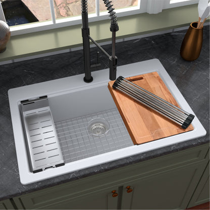 Essence 33" Quartz Composite Top Mount Kitchen Sink