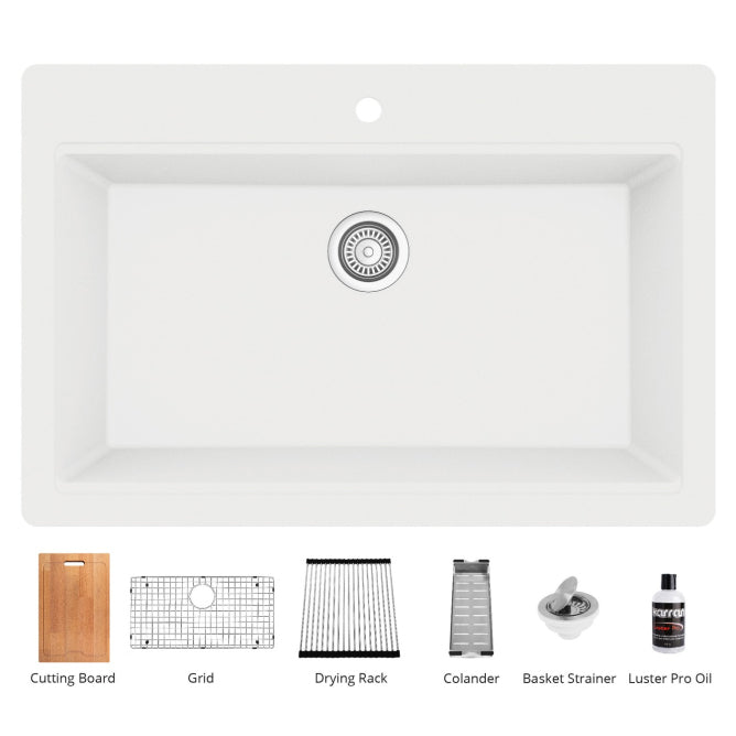 Essence 33" Quartz Composite Top Mount Kitchen Sink