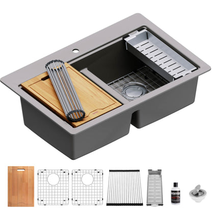 Essence 33" Quartz Composite Top Mount Kitchen Sink