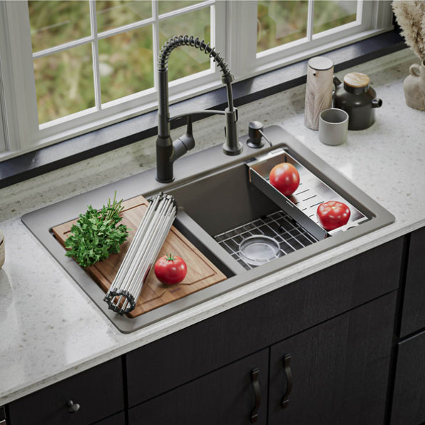 Essence 33" Quartz Composite Top Mount Kitchen Sink