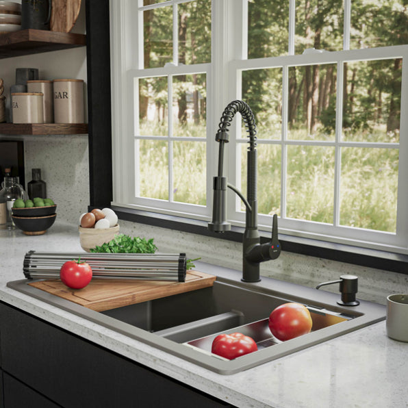 Essence 33" Quartz Composite Top Mount Kitchen Sink