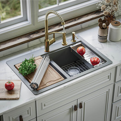 Essence 33" Quartz Composite Top Mount Kitchen Sink