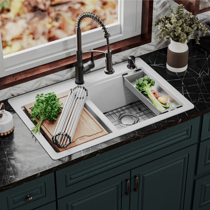 Essence 33" Quartz Composite Top Mount Kitchen Sink