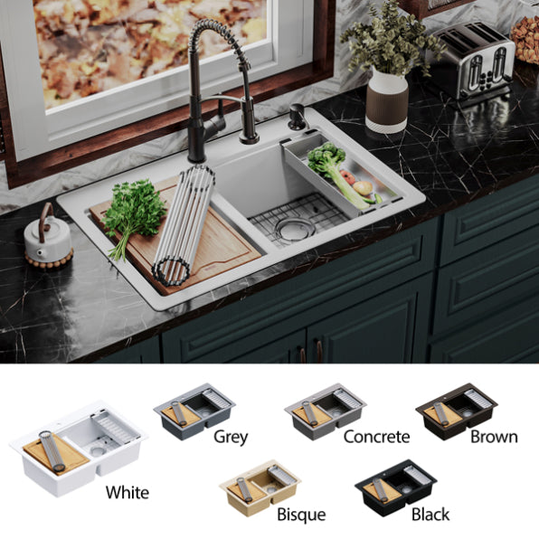 Essence 33" Quartz Composite Top Mount Kitchen Sink