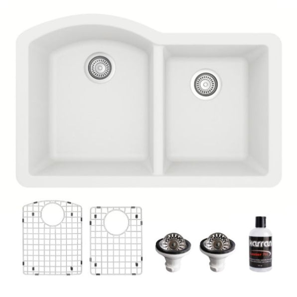 Stonera 32" Quartz Composite Undermount Double Basin Kitchen Sink