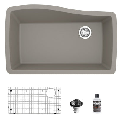 Tidal 34" Quartz Composite Undermount Kitchen Sink