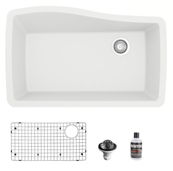 Tidal 34" Quartz Composite Undermount Kitchen Sink