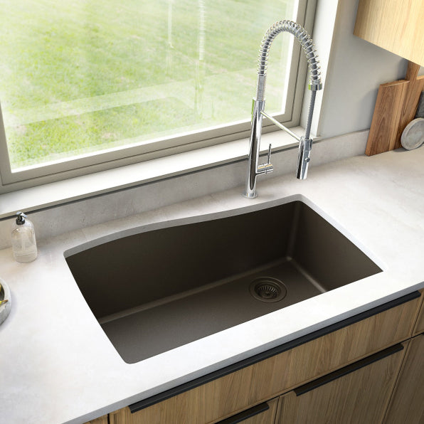 Tidal 34" Quartz Composite Undermount Kitchen Sink