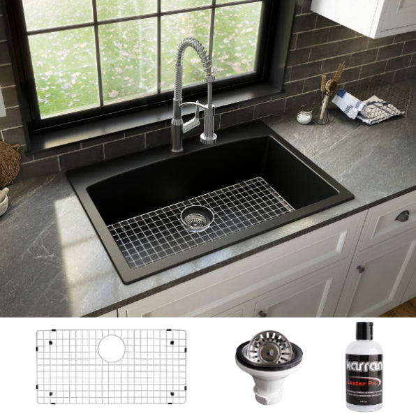 Tudor 33" Quartz Composite Top Mount Kitchen Sink