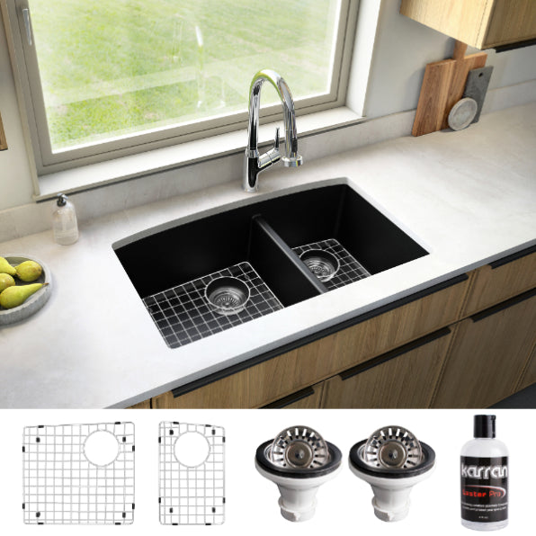 Tudor 33" Quartz Composite Undermount Kitchen Sink