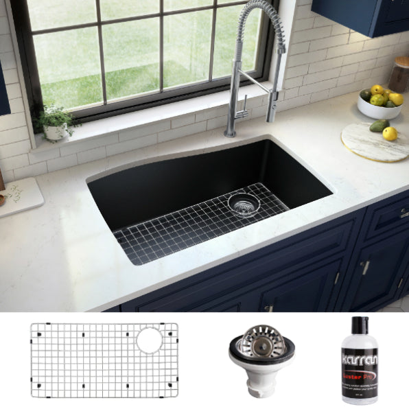 Tidal 34" Quartz Composite Undermount Kitchen Sink